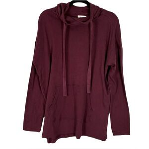 Pact Burgundy Oversized Hoodie Women’s S Organic Cotton